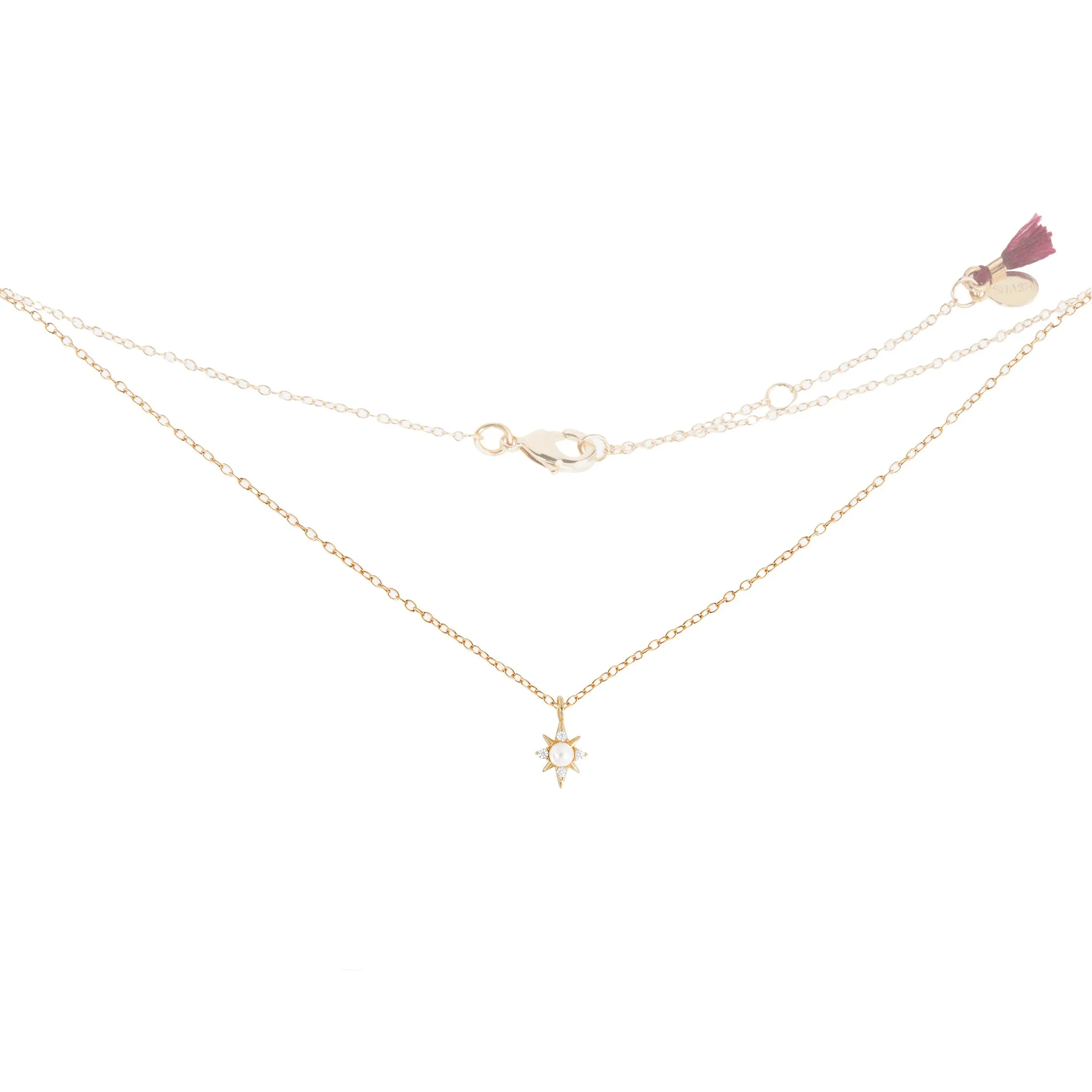 Shashi Celestina Pearl Necklace, Vermeil on Sterling Silver