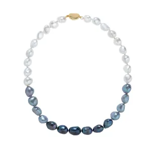 Shashi La Fumee Necklace Gold Plated, Genuine Baroque Freshwater Pearl