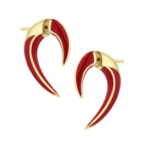 Shaun Leane Sabre Solis Talon 18ct Yellow Gold Vermeil Sterling Silver Sienna Ceramic Earrings