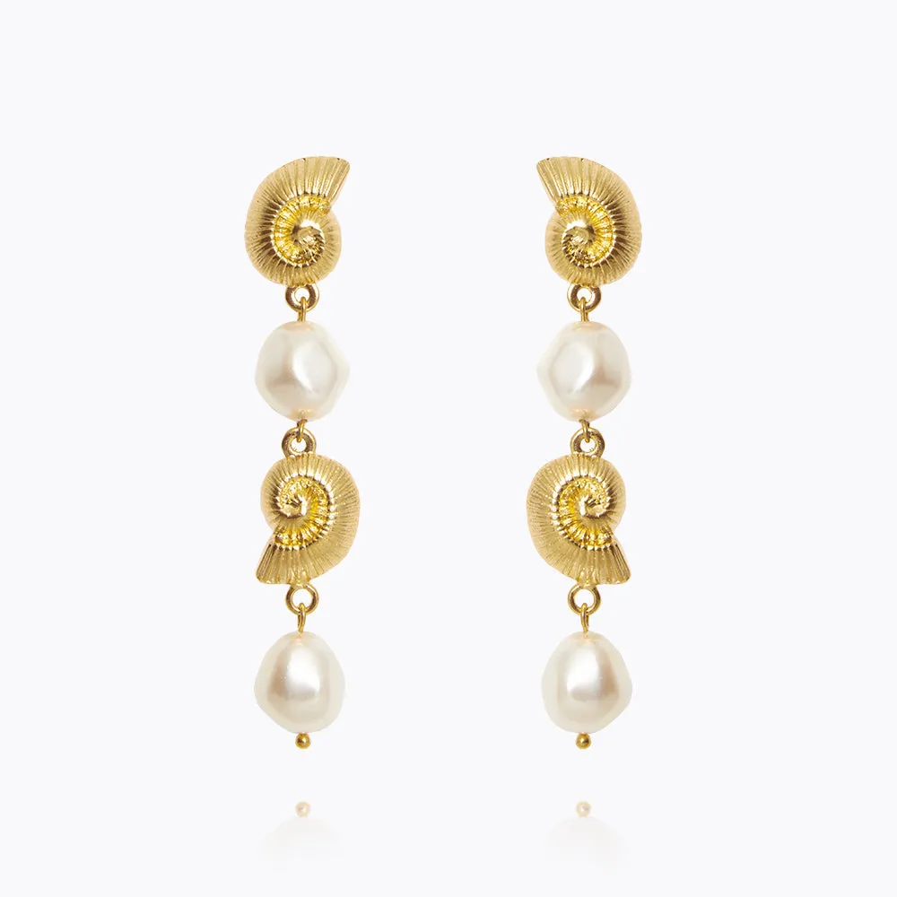 Shell Pearl Earrings / Pearl Caroline Svedbom