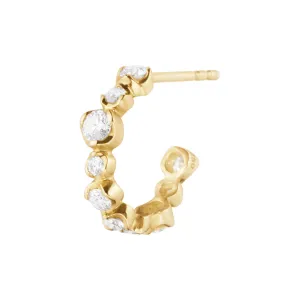 Signature 18K Gold Hoop w. 0.31ct Diamonds