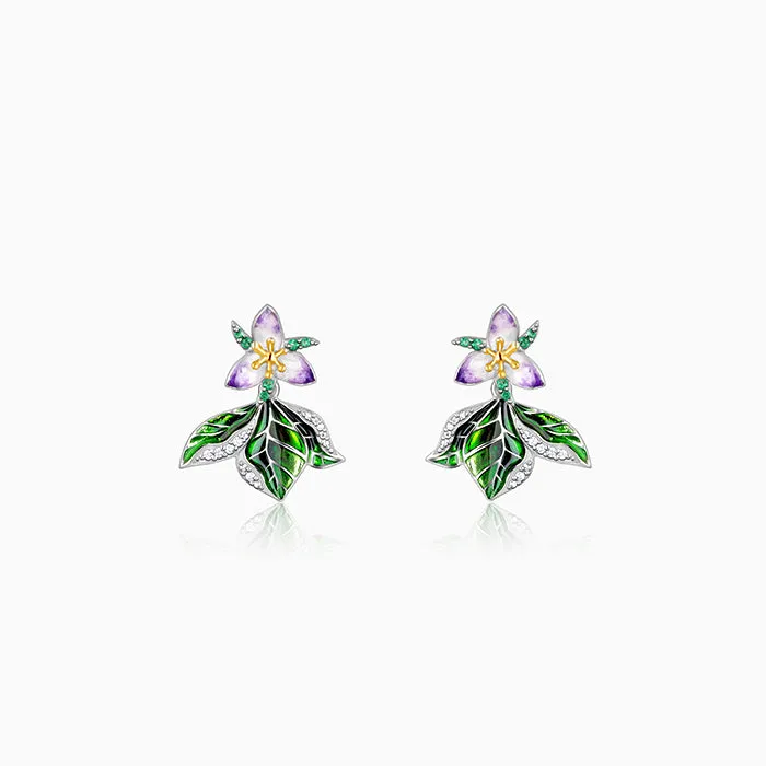 Silver And Gold Trillium Convertible Earrings Giva