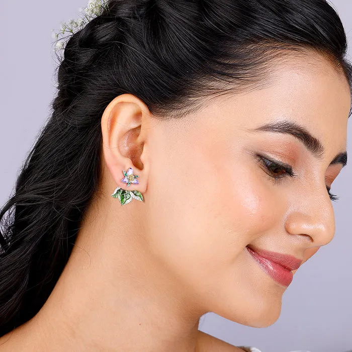 Silver And Gold Trillium Convertible Earrings Giva