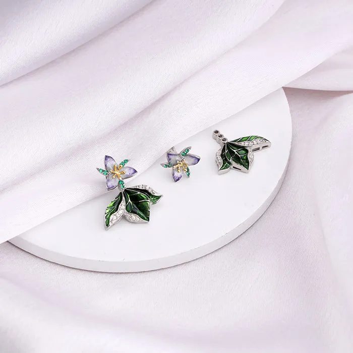 Silver And Gold Trillium Convertible Earrings Giva