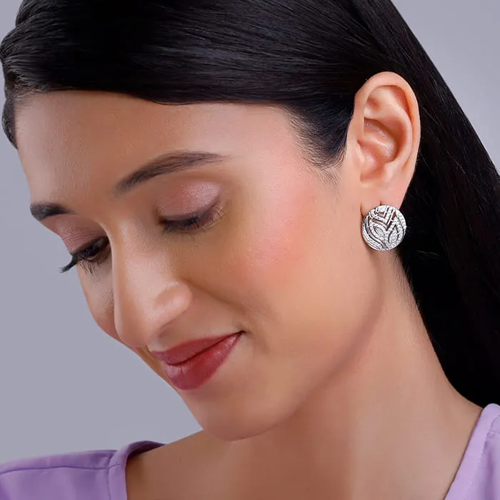 Silver Art Nouveau Earrings Giva