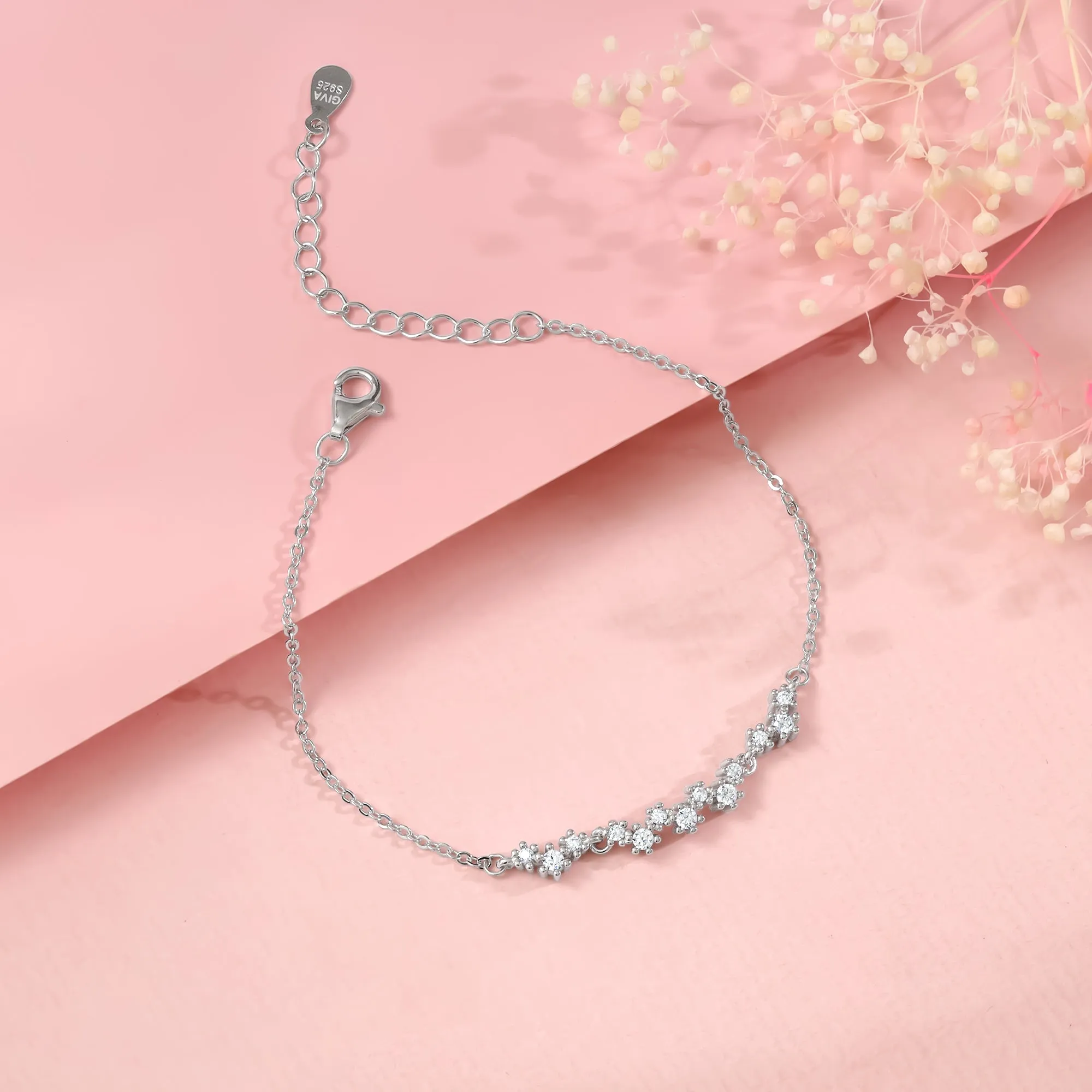 Silver Beautiful Glittering Bracelet Giva