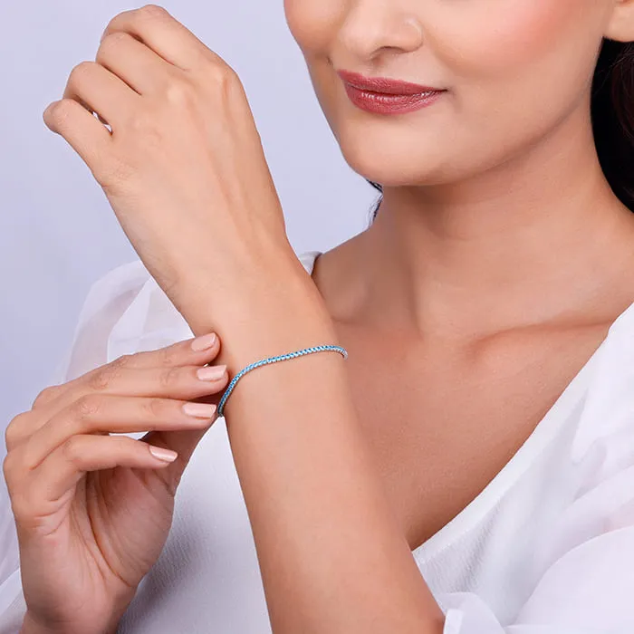Silver Celebrate in Blue Bracelet Giva
