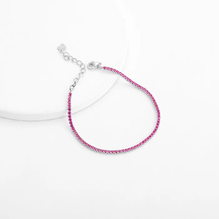 Silver Celebrate in Pink Bracelet Giva