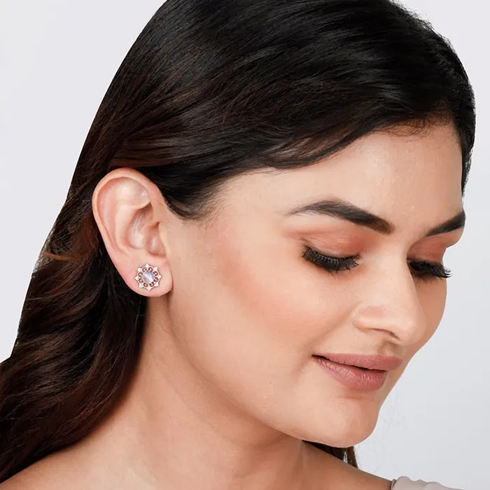 Silver Charming Like A Flower Earrings Giva