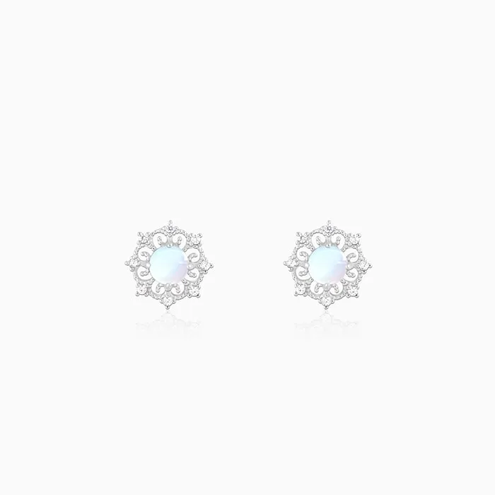 Silver Charming Like A Flower Earrings Giva