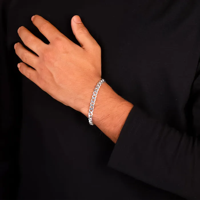 Silver Classic Bracelet for Him Giva