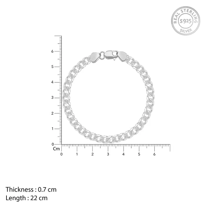 Silver Classic Bracelet for Him Giva