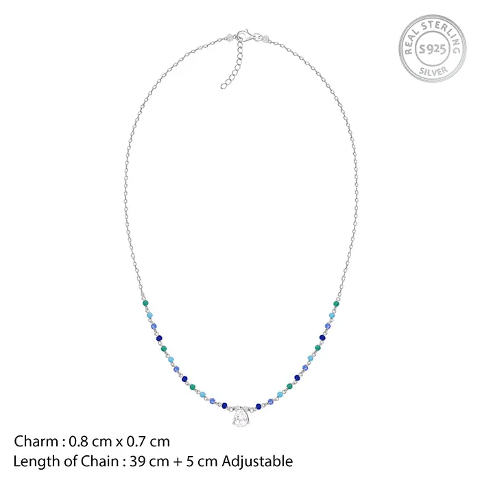 Silver Colourful Glint Necklace Giva