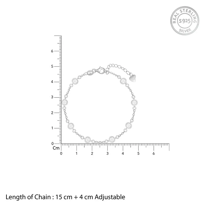 Silver Connected by Circles Bracelet Giva