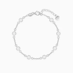 Silver Connected by Circles Bracelet Giva