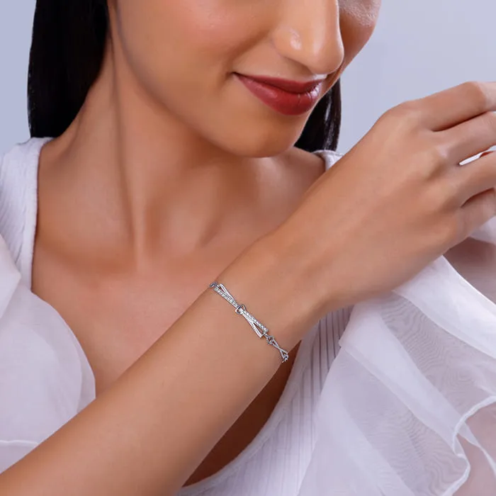Silver Crystal Beam Bracelet Giva