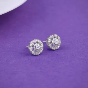 Silver Dahlia Bloom Earrings Giva