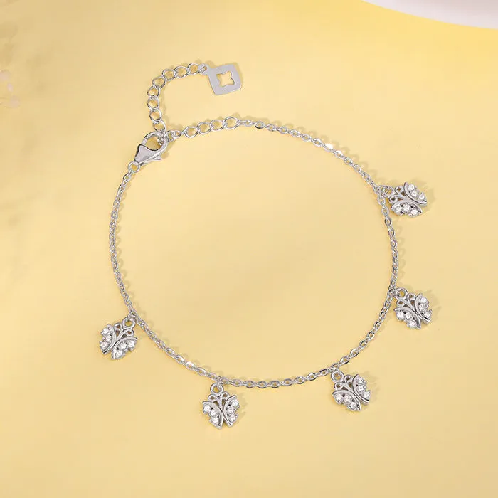 Silver Elegant Butterfly Bracelet Giva