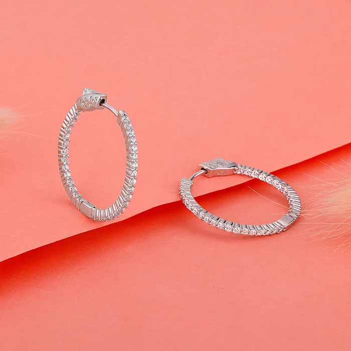 Silver Enchanted Radiance Hoops Giva