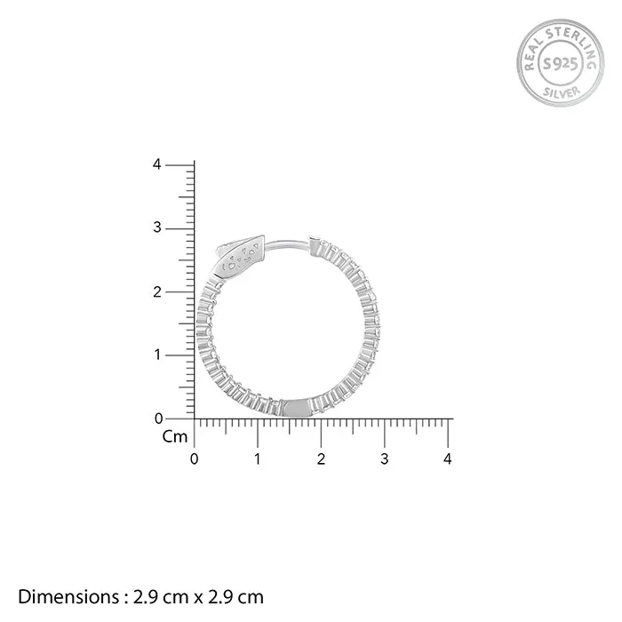 Silver Enchanted Radiance Hoops Giva