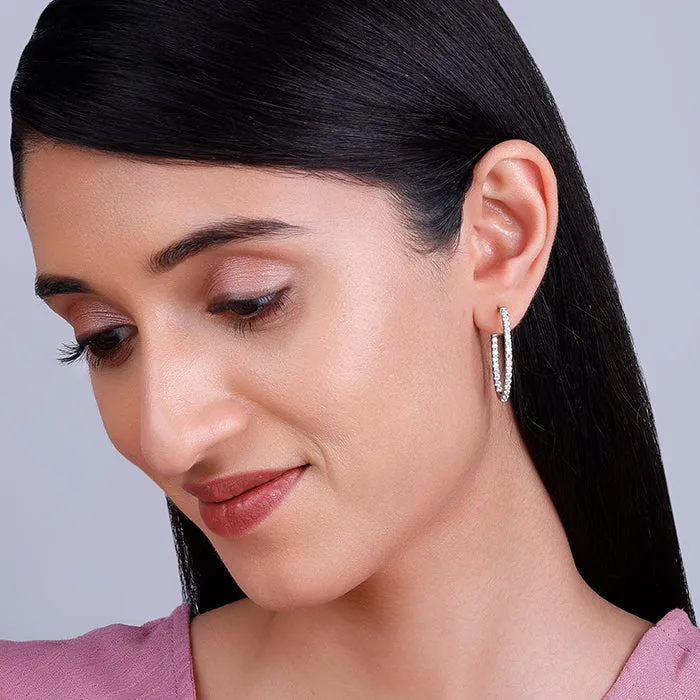 Silver Enchanted Radiance Hoops Giva