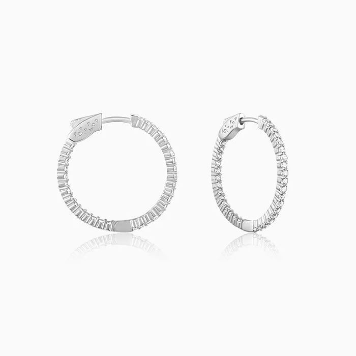 Silver Enchanted Radiance Hoops Giva