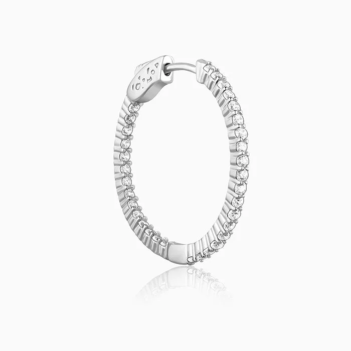 Silver Enchanted Radiance Hoops Giva