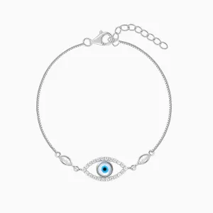 Silver Evil Eye Vibe Bracelet Giva