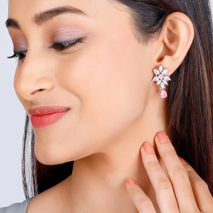 Silver Garland Of Flowers Earrings Giva