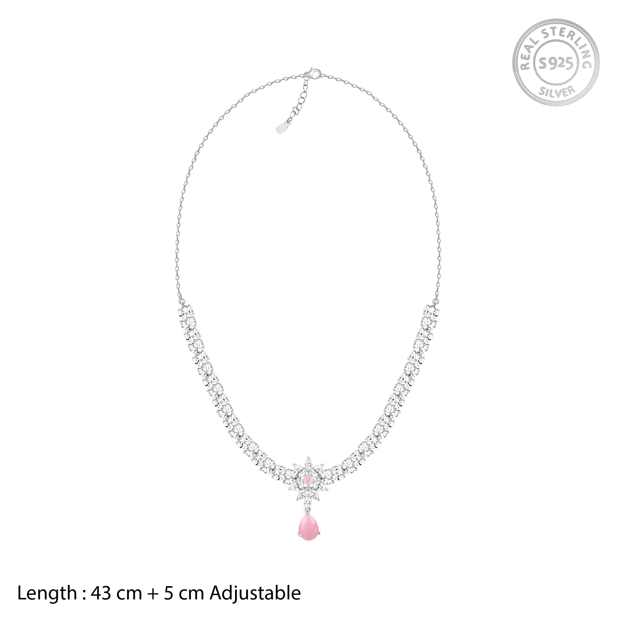 Silver Garland Of Flowers Necklace Giva