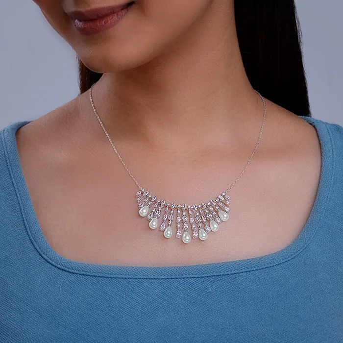 Silver Glamour Glow Necklace Giva