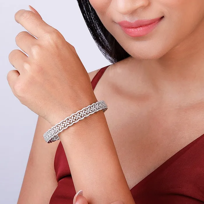 Silver Glinting Treasure Bangle Giva