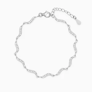 Silver Graceful Waves Bracelet Giva
