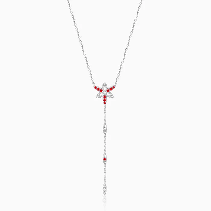 Silver Heart in Heart Lariat Necklace Giva