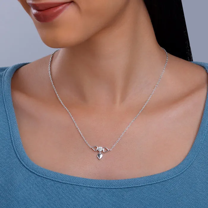 Silver Heart Locker Necklace Giva