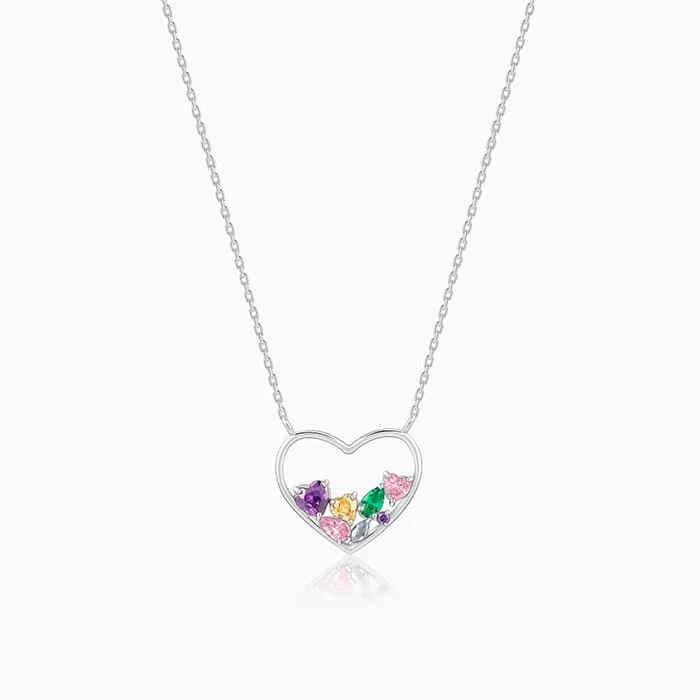 Silver Heart to Heart Necklace Giva