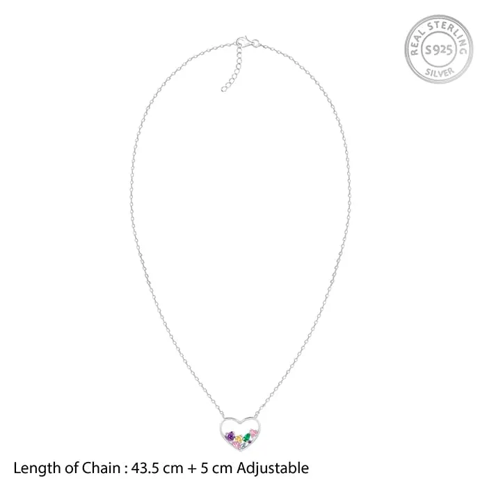 Silver Heart to Heart Necklace Giva