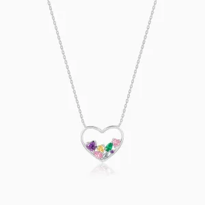 Silver Heart to Heart Necklace Giva