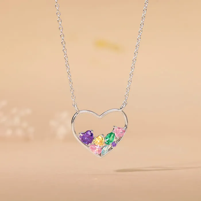 Silver Heart to Heart Necklace Giva