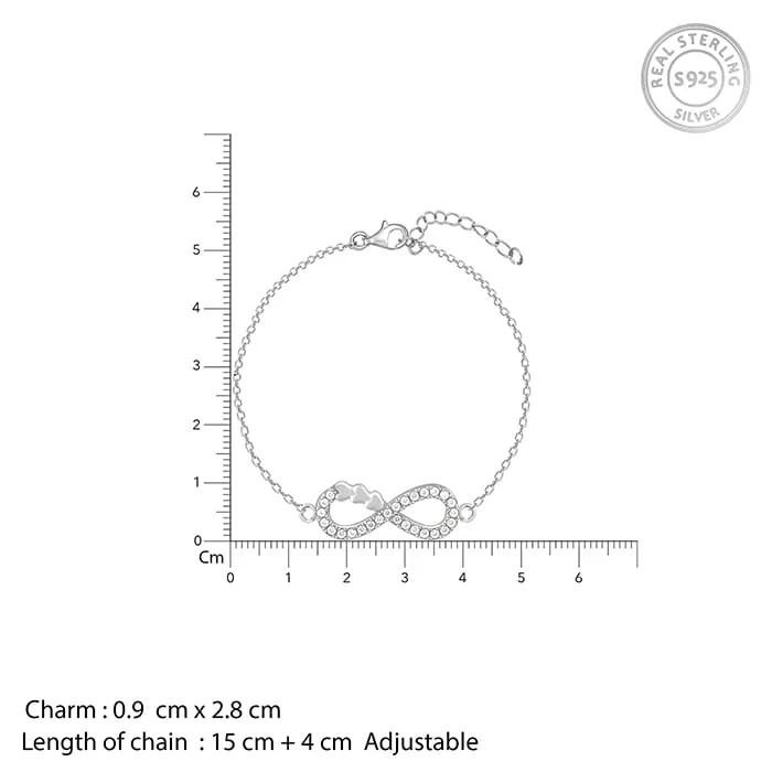 Silver Infinity Heart Bracelet Giva
