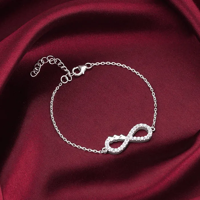 Silver Infinity Heart Bracelet Giva