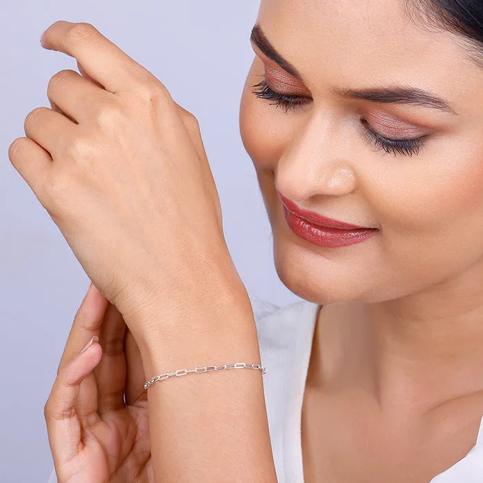 Silver Interlinked Chain Bracelet Giva