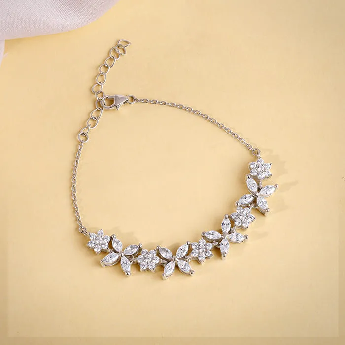 Silver Kind Floral Bracelet Giva