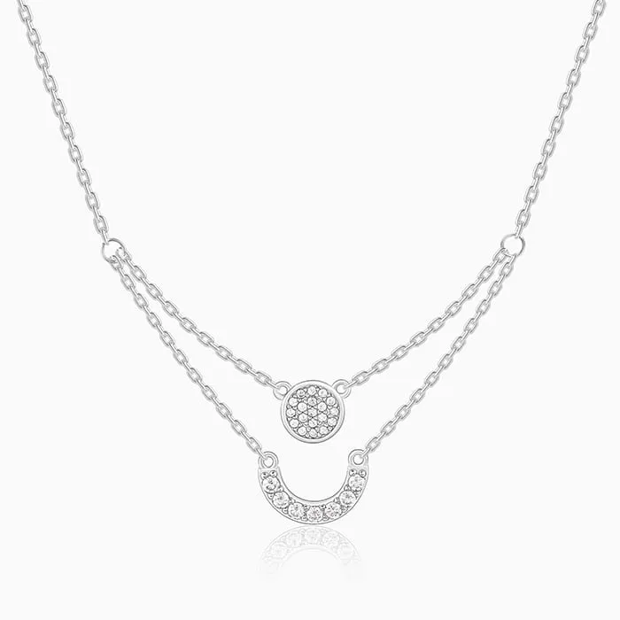 Silver Lune Layered Necklace Giva