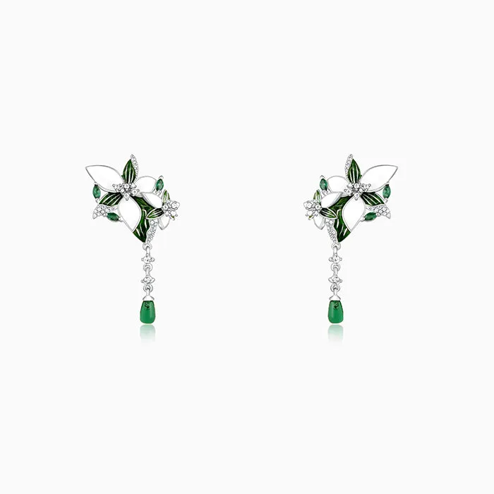 Silver Majestic Trillium Earrings Giva