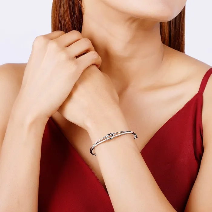 Silver Minimal Heart Bracelet Giva