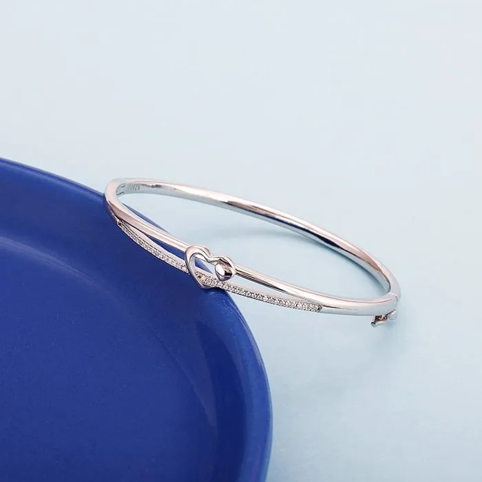 Silver Minimal Heart Bracelet Giva