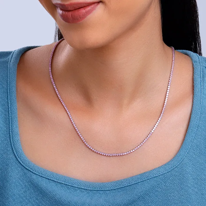 Silver Moonlit Grace Tennis Necklace Giva