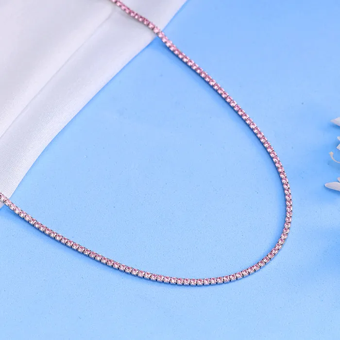 Silver Moonlit Grace Tennis Necklace Giva