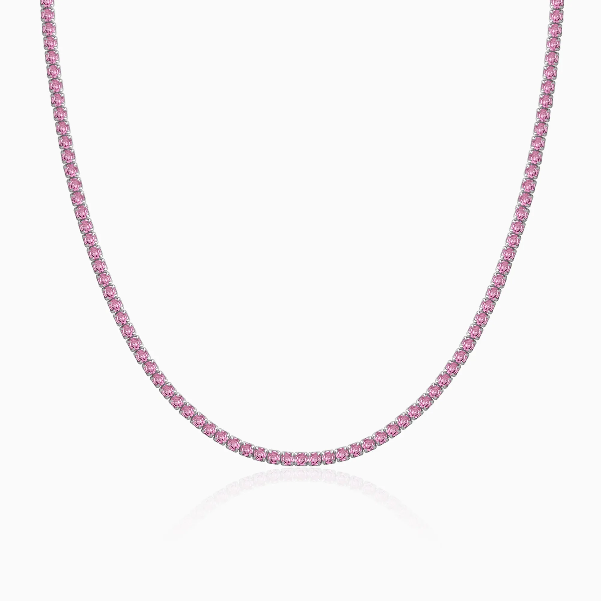 Silver Moonlit Grace Tennis Necklace Giva